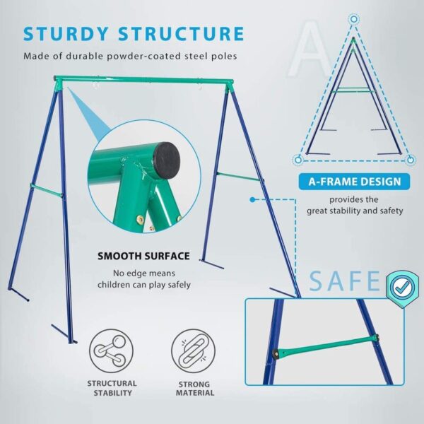Vivohome Metal Frame Full Steel Swing Stand - Image 4