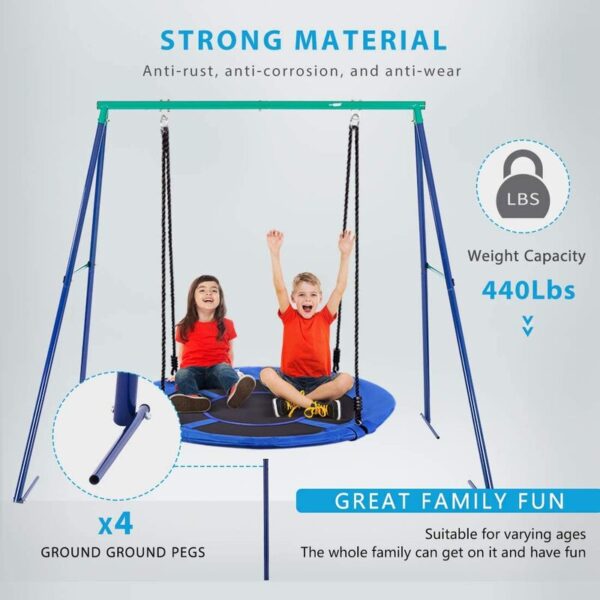 Vivohome Metal Frame Full Steel Swing Stand - Image 3