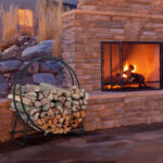 Volner 30'' W Enamel Coated Steel Log Rack