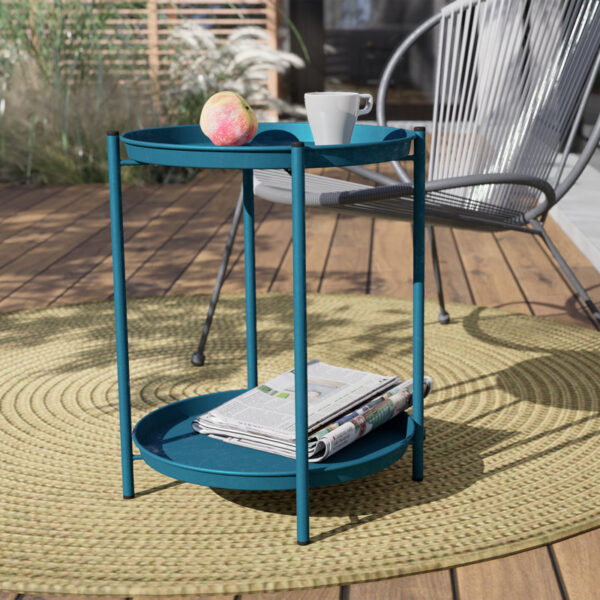 Voy Metal Outdoor Side Table - Image 11
