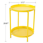 Voy Metal Outdoor Side Table - Image 8