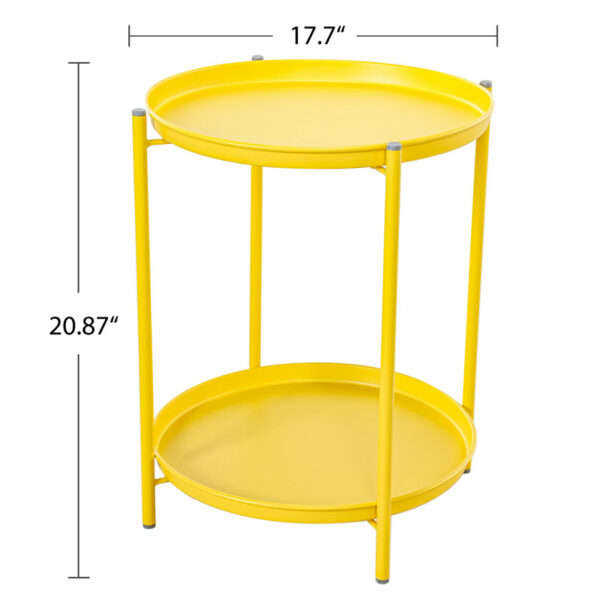 Voy Metal Outdoor Side Table - Image 8