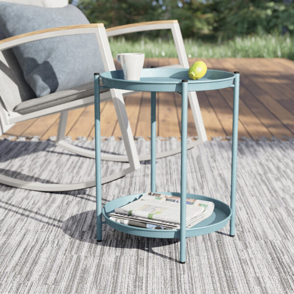 Voy Metal Outdoor Side Table - Image 10