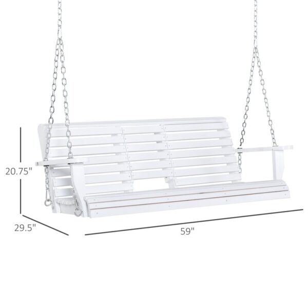 Wachapreague Solid Wood Porch Swing - Image 6