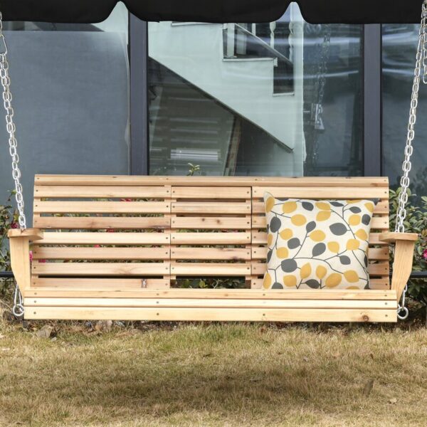 Wachapreague Solid Wood Porch Swing - Image 9