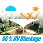Waterproof 7' x 12' Rectangle Shade Sail - Image 3