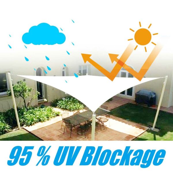 Waterproof 7' x 12' Rectangle Shade Sail - Image 3