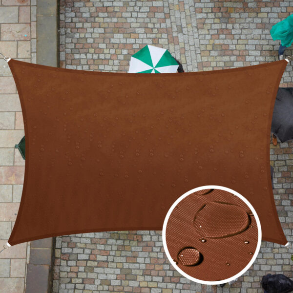Waterproof 7' x 12' Rectangle Shade Sail - Image 8