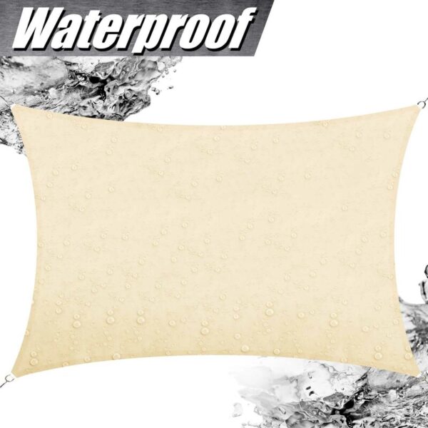 Waterproof 7' x 12' Rectangle Shade Sail - Image 5