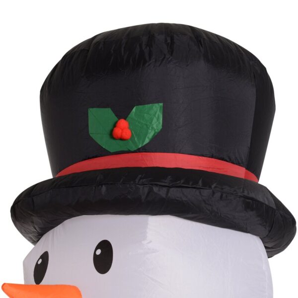 Waving Snowman LED Lighted Outdoor Air Blown Inflatable Christmas - Image 3