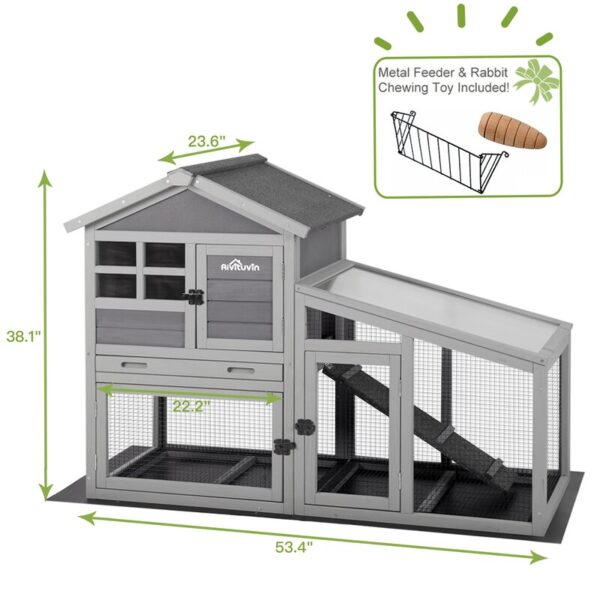 Weather Resistant Rabbit Hutch with Ramp - Image 7
