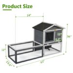 Weather Resistant Rabbit Hutch with Ramp - Image 4