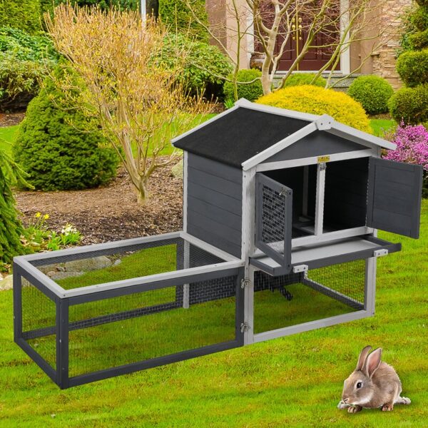 Weather Resistant Rabbit Hutch with Ramp - Image 2