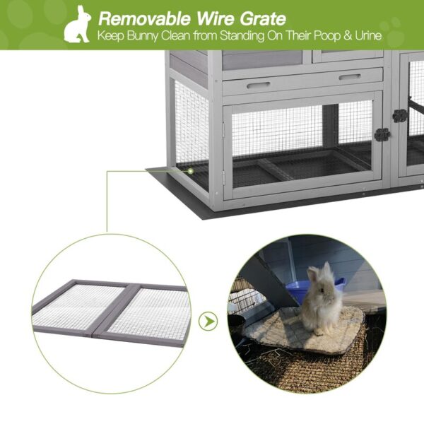 Weather Resistant Rabbit Hutch with Ramp - Image 6