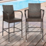 Whipholt 2 Piece 27.5" Patio Bar Stool (Set of 2)
