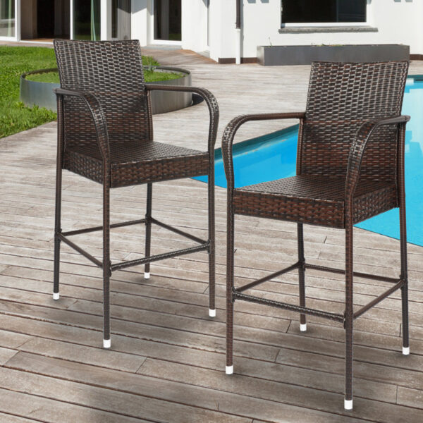 Whipholt 2 Piece 27.5" Patio Bar Stool (Set of 2) - Image 3