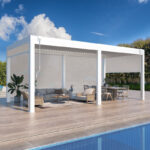 White 20 Ft. W x 10 Ft. D Aluminum Pergola - Image 2