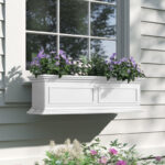 White Abram Self-Watering Hanging Window Box Planter