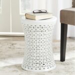 White Alondo 18'' Tall Ceramic Garden Stool