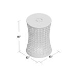 White Alondo 18'' Tall Ceramic Garden Stool - Image 7