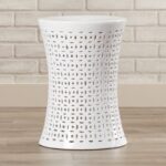White Alondo 18'' Tall Ceramic Garden Stool - Image 5