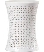 White Alondo 18'' Tall Ceramic Garden Stool - Image 6