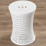 White Alondo 18'' Tall Ceramic Garden Stool - Image 2