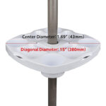 White Arlmont & Co. 15â€ Umbrella Table Tray Pro Fits 1-1.5â€ Diameter for Beach Patio Garden Swimming Pool (Blue) 2A05CE786C4B49F0838A8EC6CB7DE0E2-BL - Image 3