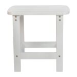 White Balasi All-Weather Poly Resin Adirondack Side Table - Patio Table - Image 2