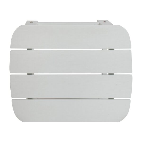 White Balasi All-Weather Poly Resin Adirondack Side Table - Patio Table - Image 5