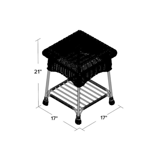 White Herscher Outdoor Side Table - Image 3