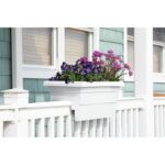 White Kaysville Plastic Railing Planter