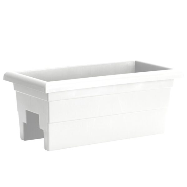 White Kaysville Plastic Railing Planter - Image 3