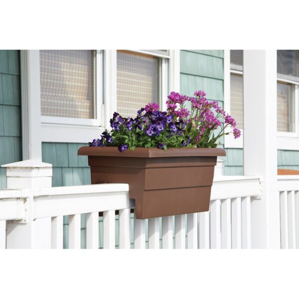 White Kaysville Plastic Railing Planter - Image 4