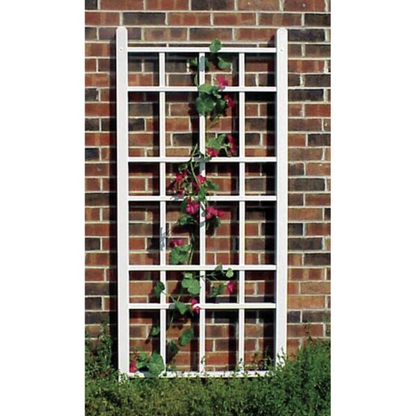 White Kenai 66'' H x 28'' W Vinyl Lattice Panel Trellis - Image 2