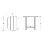 White Long Island Outdoor Side Table - Image 4