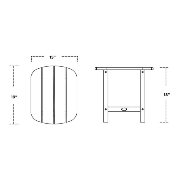 White Long Island Outdoor Side Table - Image 4