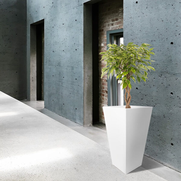 White Maiwenn 2-Piece Plastic Pot Planter Set (Set of 2) - Image 4