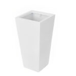 White Maiwenn 2-Piece Plastic Pot Planter Set (Set of 2) - Image 3