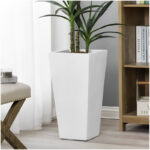 White Maiwenn 2-Piece Plastic Pot Planter Set (Set of 2) - Image 6