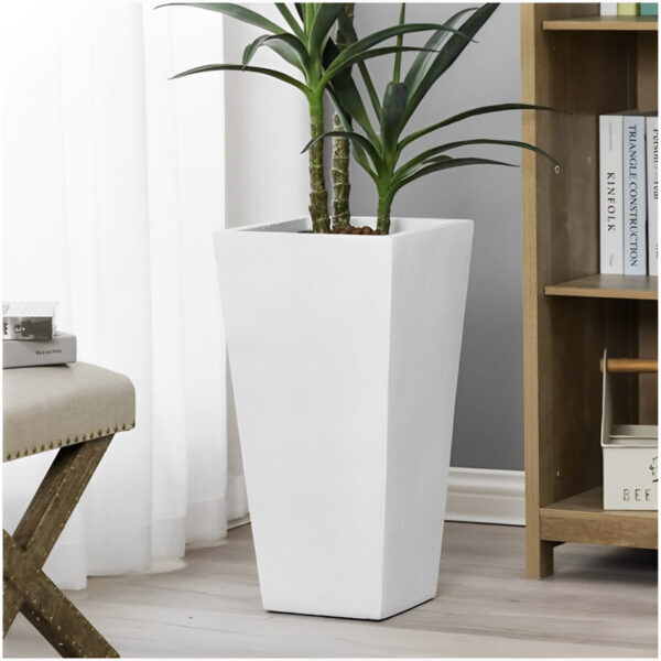 White Maiwenn 2-Piece Plastic Pot Planter Set (Set of 2) - Image 6