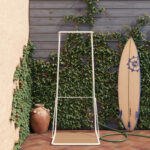 White Rainey Outdoor Shower With Xl Base And Waterfall Bar - Image 2