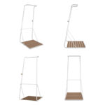 White Rainey Outdoor Shower With Xl Base And Waterfall Bar - Image 5