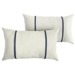 White/Black Furston Striped Indoor/Outdoor Throw Pillow (Set of 2) - Image 7