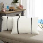 White/Black Furston Striped Indoor/Outdoor Throw Pillow (Set of 2) - Image 2