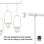 White/Brass Triflora 3-Piece Hanging Planter - Image 8
