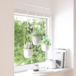 White/Brass Triflora 3-Piece Hanging Planter - Image 2