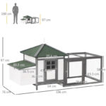 White/Gray Janda 16.075 Square Feet Chicken Coop with Chicken Run - Image 8