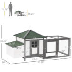 White/Gray Janda 16.075 Square Feet Chicken Coop with Chicken Run - Image 7