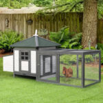 White/Gray Janda 16.075 Square Feet Chicken Coop with Chicken Run - Image 9